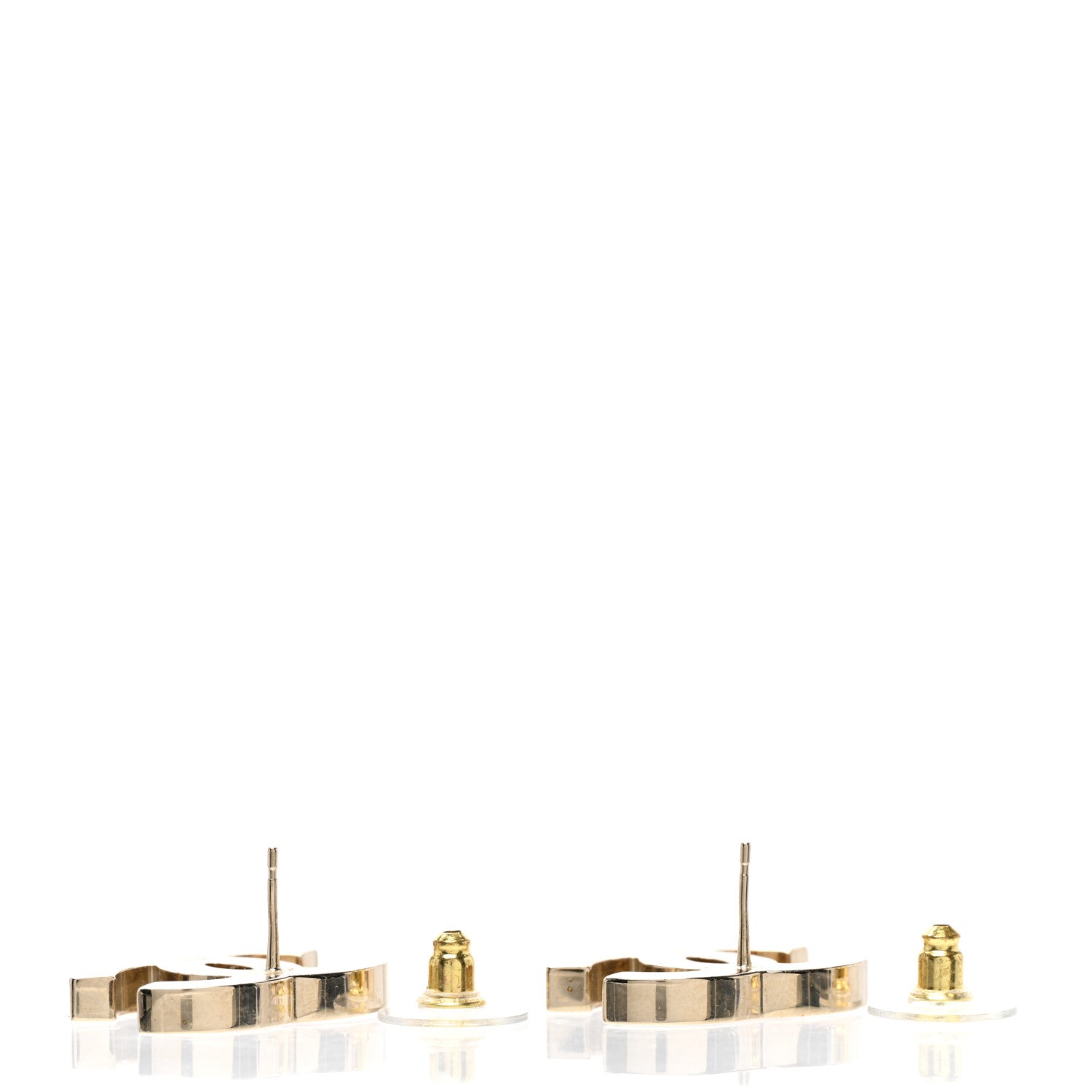Chanel Enamel CC Earrings Gold Black Pink 4 of 5