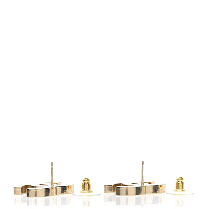 Chanel Enamel CC Earrings Gold Black Pink 4 of 5