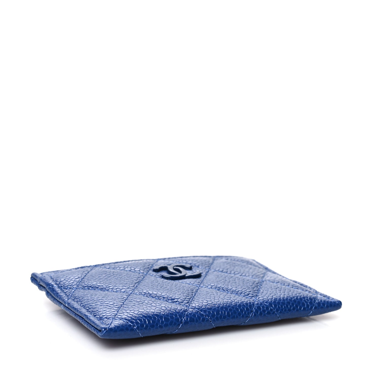 Caviar Quilted Incognito Card Holder Blue