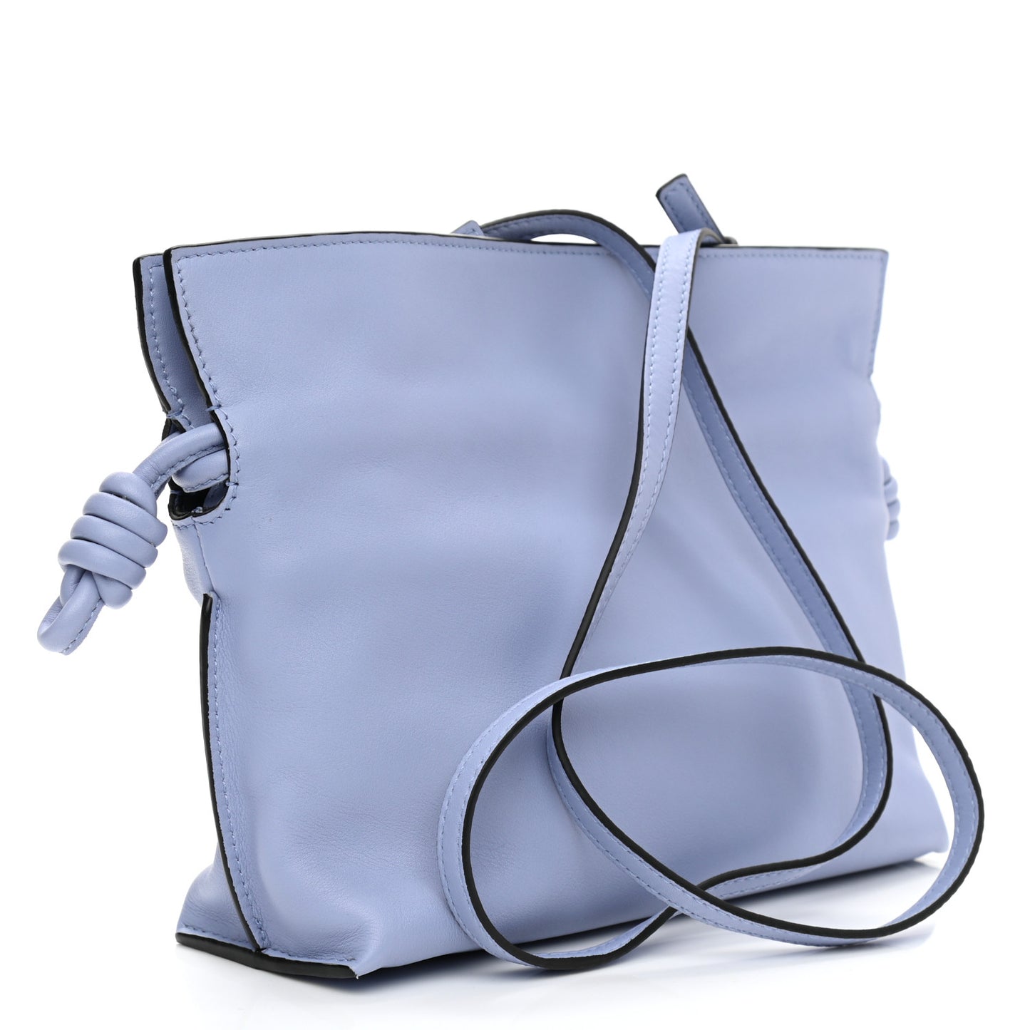Calfskin Mini Flamenco Knot Bag Atlantic Blue