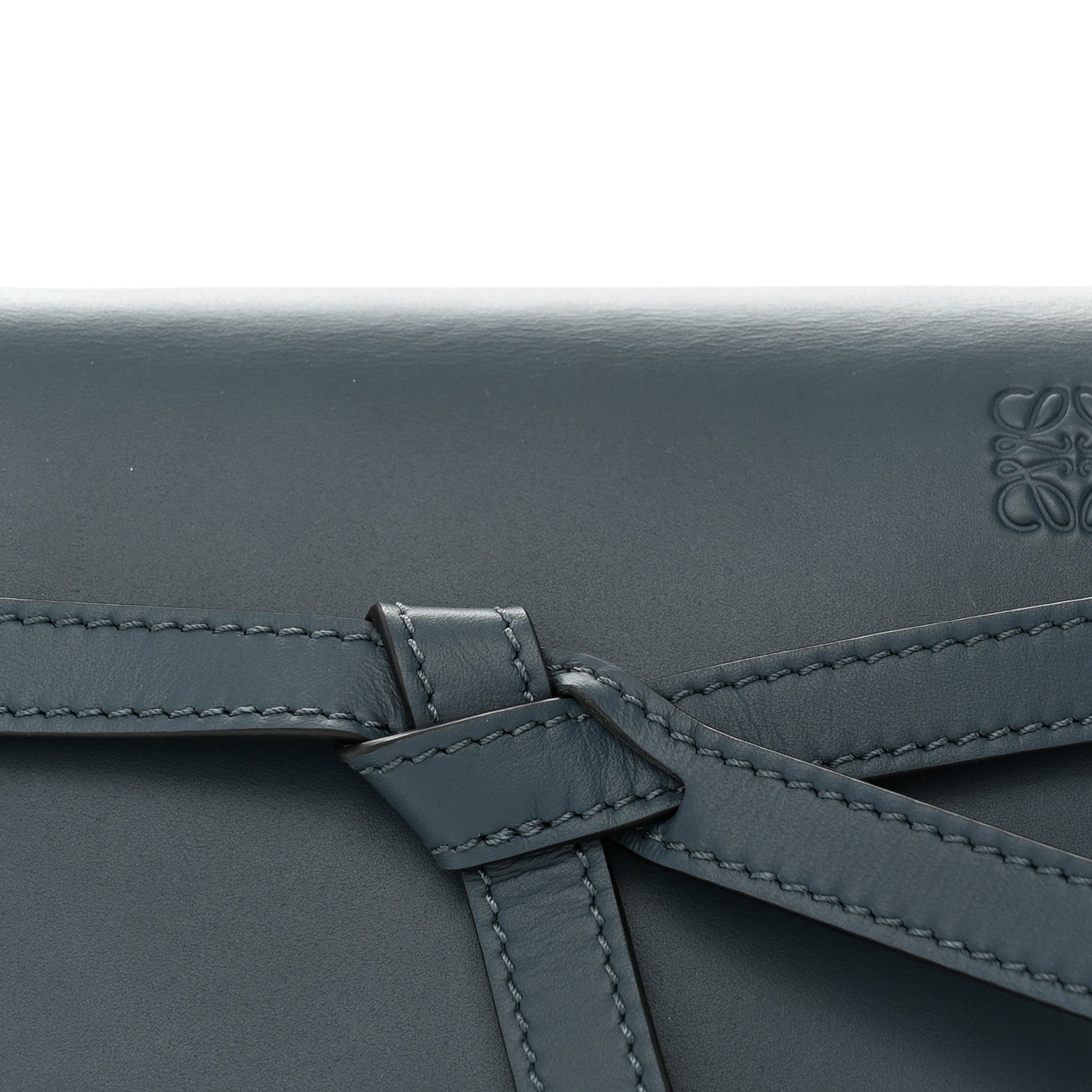Loewe Calfskin Jacquard Mini Gate Dual Bag Onyx Blue 7 of 10