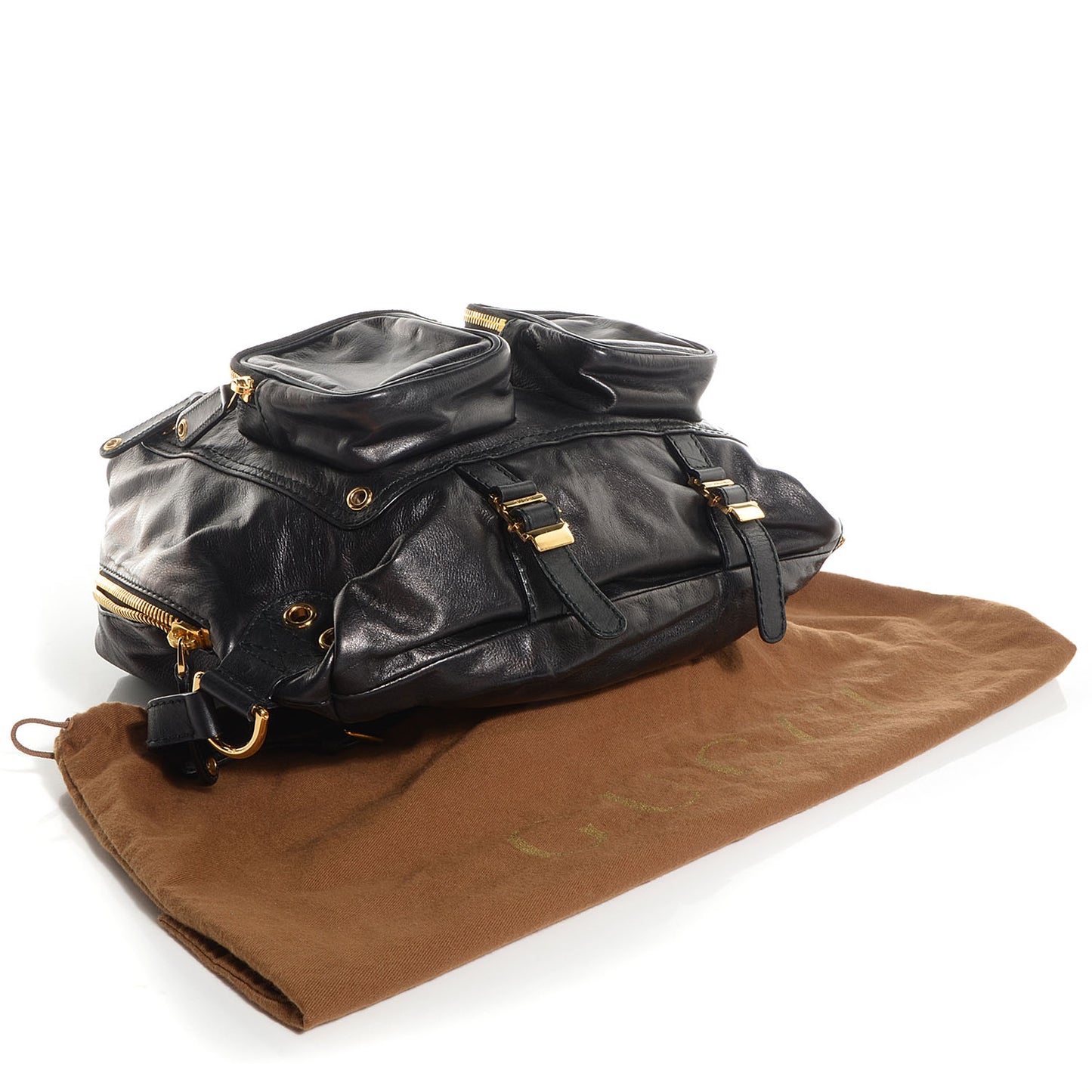Leather Medium Darwin Convertible Backpack Black