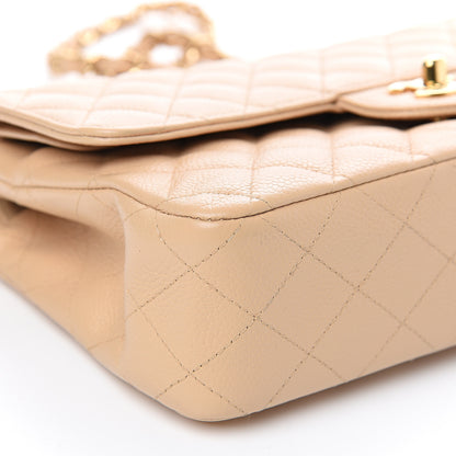 Chanel Caviar Quilted Medium Double Flap Beige 7 of 11