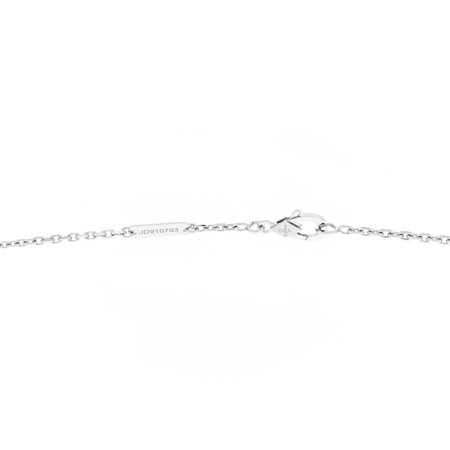 Van Cleef & Arpels 18K White Gold Mother of Pearl Magic Alhambra Pendant Necklace 4 of 5