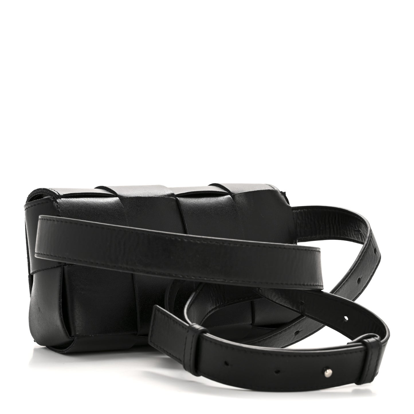 Nappa Maxi Intreccio The Belt Cassette Bag Black