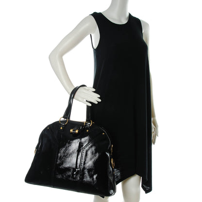 Saint Laurent Patent Calfskin Oversized Muse Black 2 of 7