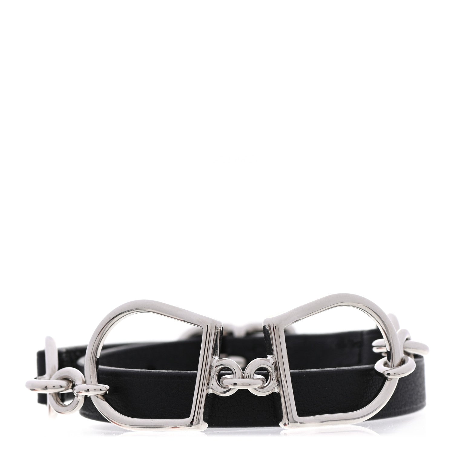 Hermes Swift Etrier Double Tour Bracelet T2 Black 1 of 4