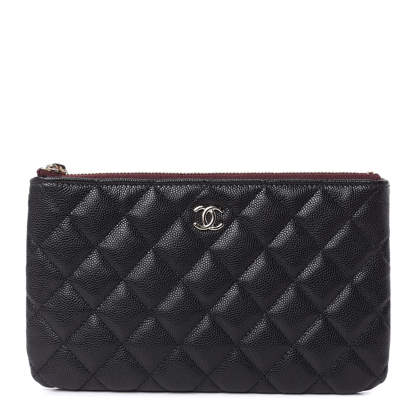 Caviar Quilted Cosmetic Case Black