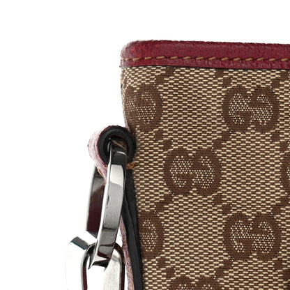 Gucci GG Supreme Monogram Medium Flat Messenger Bag Red 12 of 13