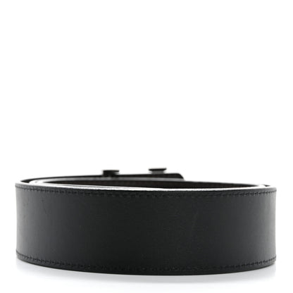 Louis Vuitton Calfskin 30mm LV Initiales Belt 90 36 Black Dark Brown 2 of 5