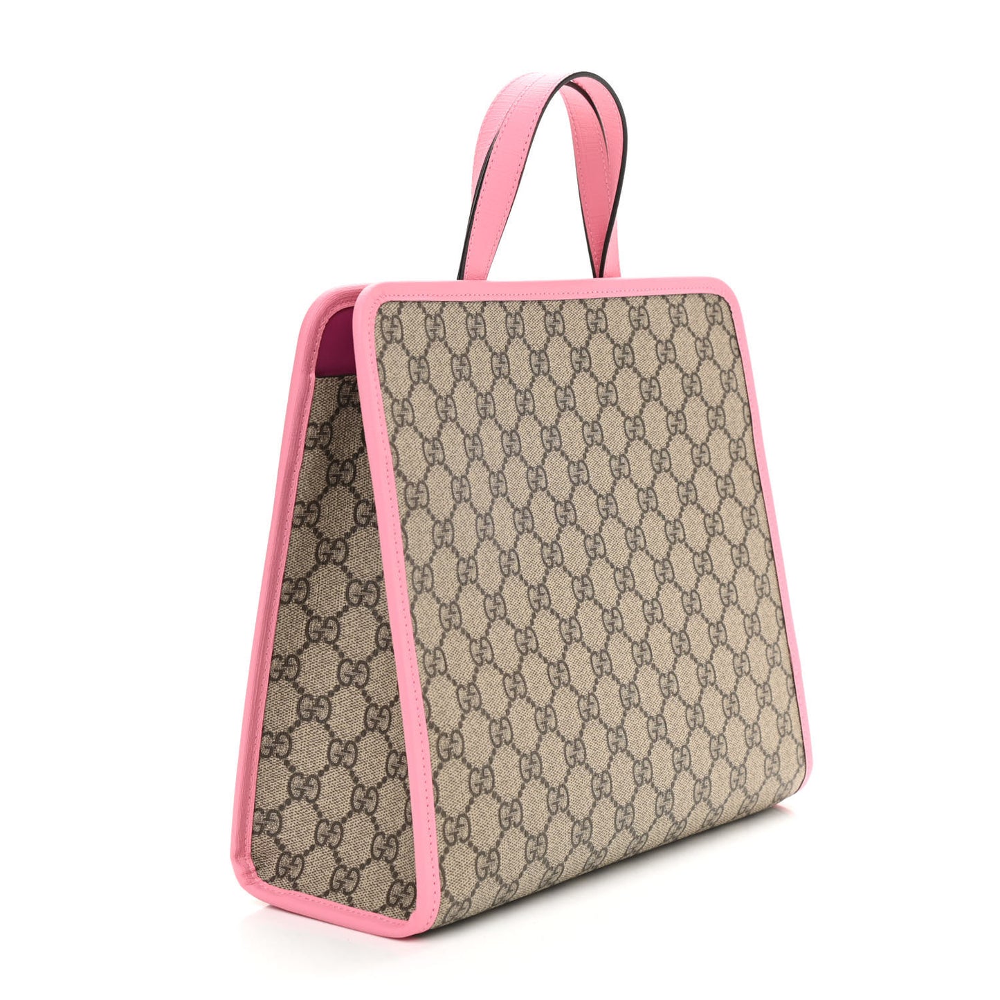 GG Supreme Monogram 3-D Strawberry Childrens Tote Beige Ebony Lotus Pink Fuxia Emerald