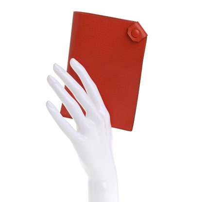 Hermes Chevre Chamkila Tarmac PM Passport Holder Orange Field 2 of 8
