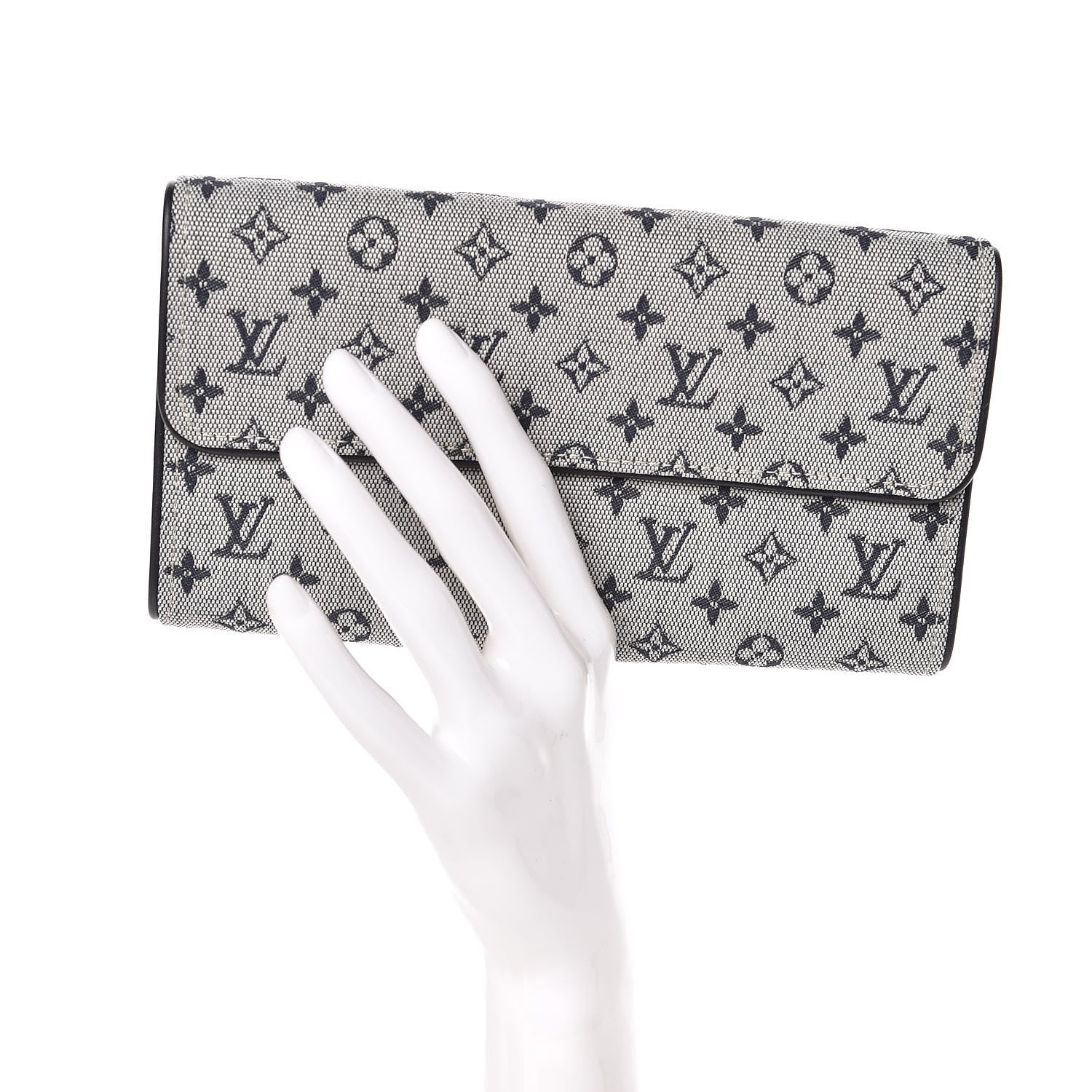 Louis Vuitton Mini Monogram Porte Tresor International Wallet Blue 2 of 6
