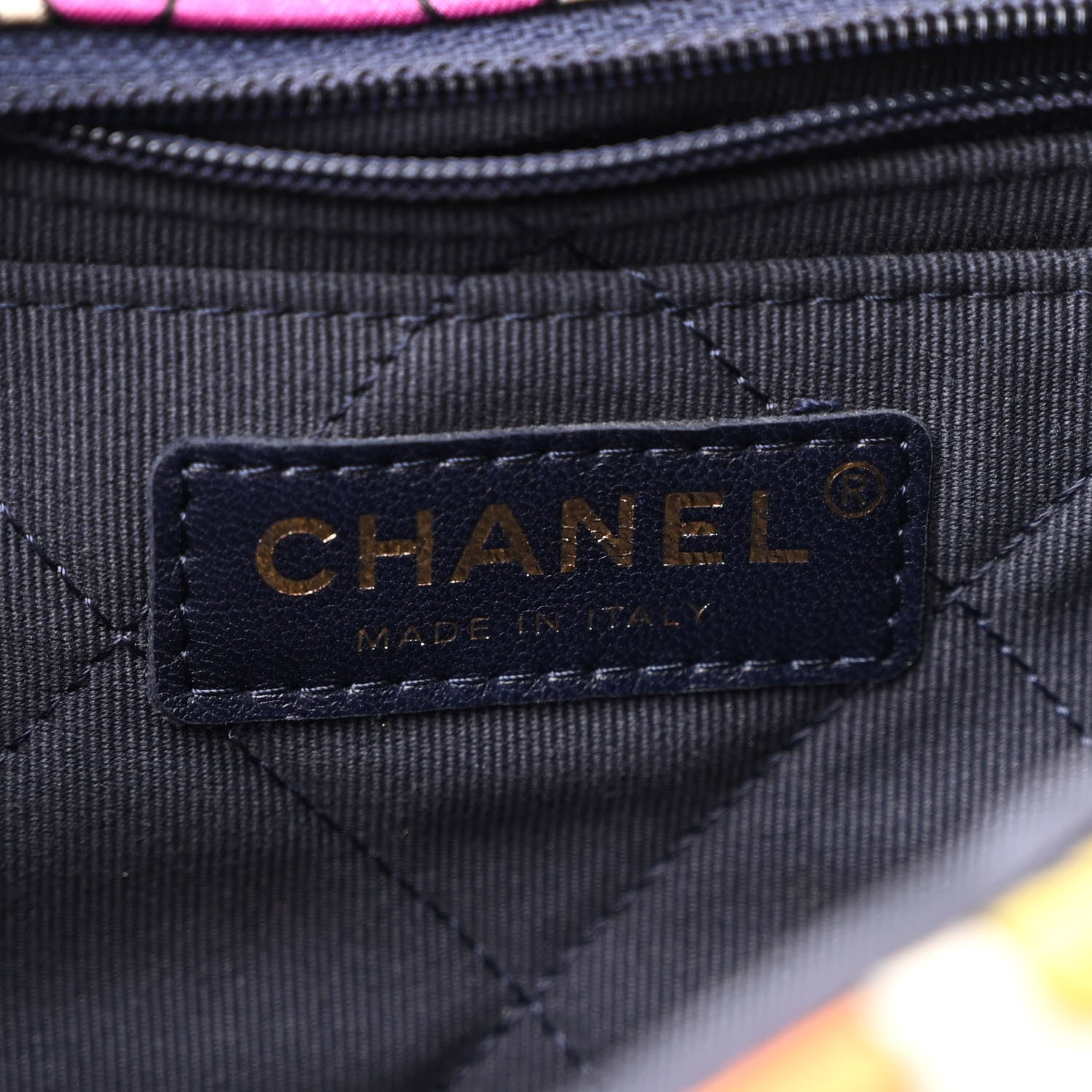 Chanel Printed Fabric Quilted Logo Single Flap Bag Multicolor 6 of 10