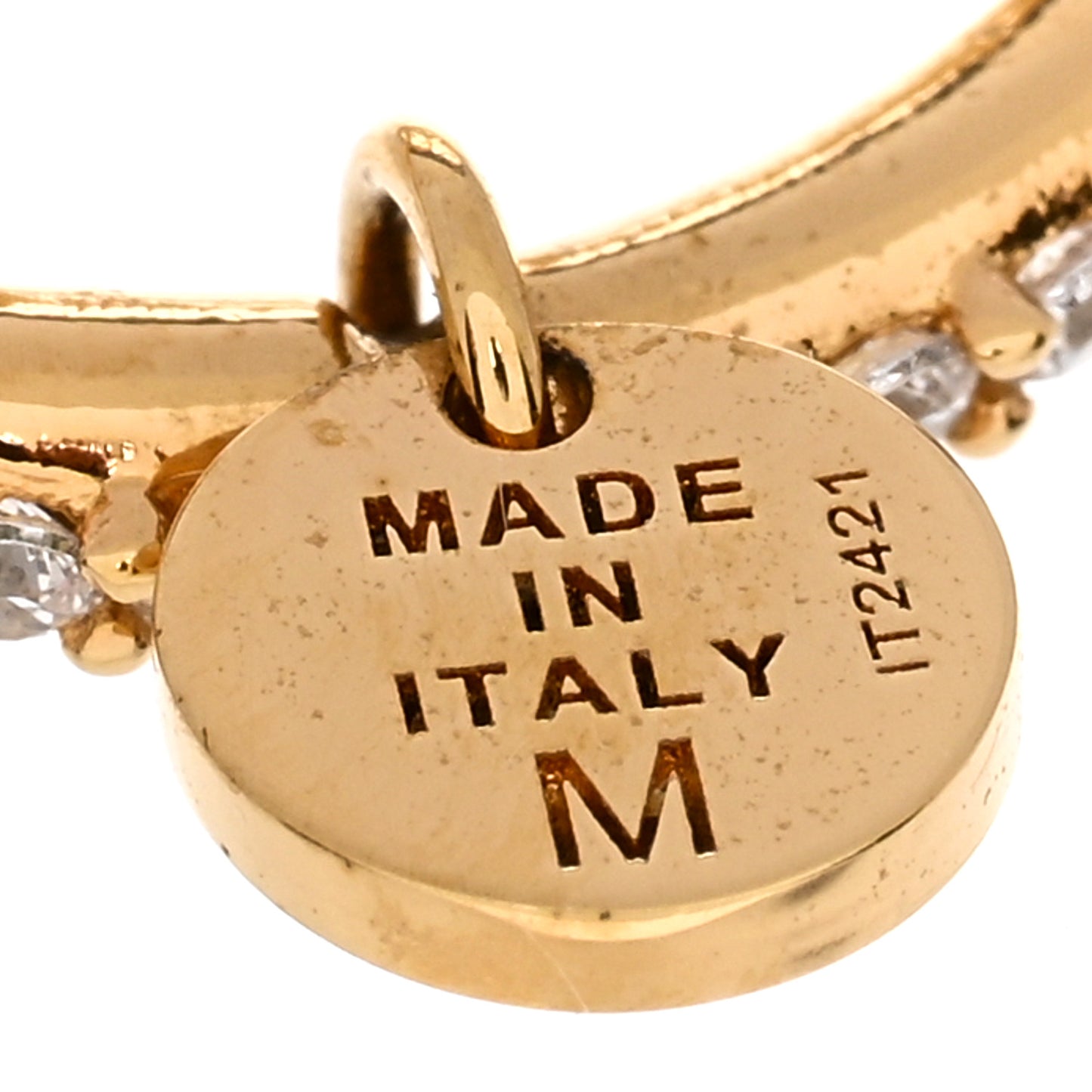 Metal Crystal F is Fendi Ring M Gold