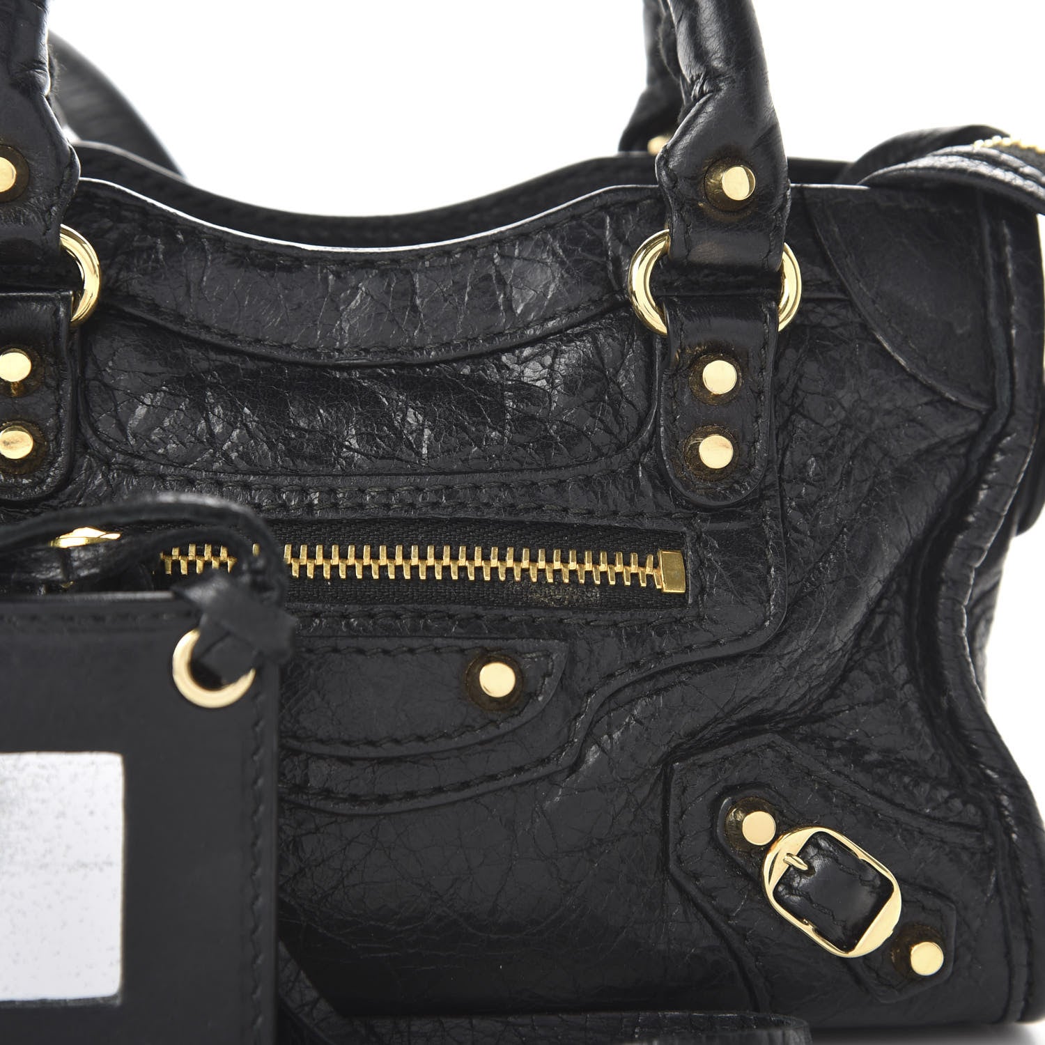 Balenciaga Agneau Classic Gold Hardware Nano City Black 10 of 11