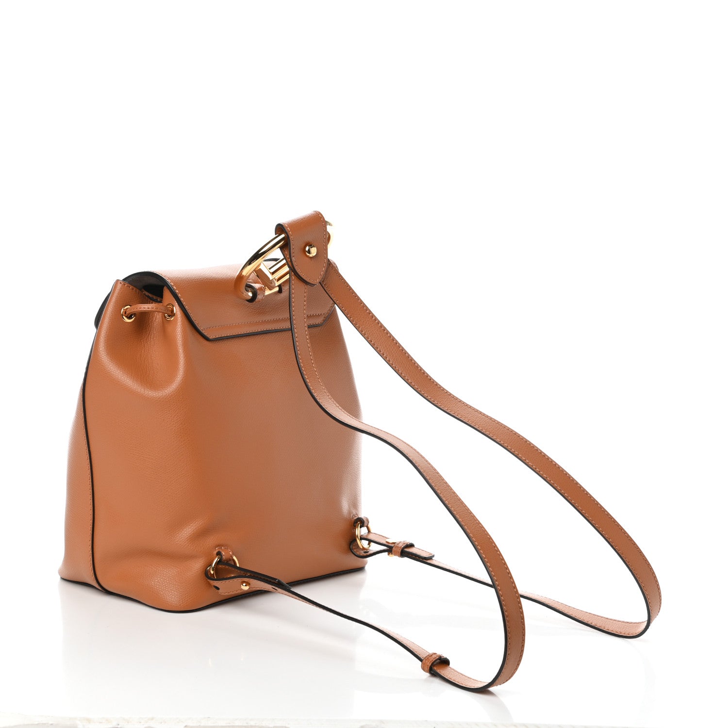 Fendi Vitello Cruise F is Fendi Drawstring Backpack Nocciola 3 of 9