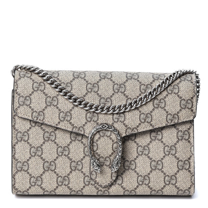 Gucci GG Supreme Monogram Mini Dionysus Chain Wallet Beige Taupe 1 of 10