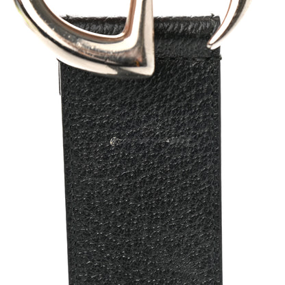 Gucci Textured Dollar Calfskin Nickel Double G 40mm Belt 90 36 Black 4 of 5
