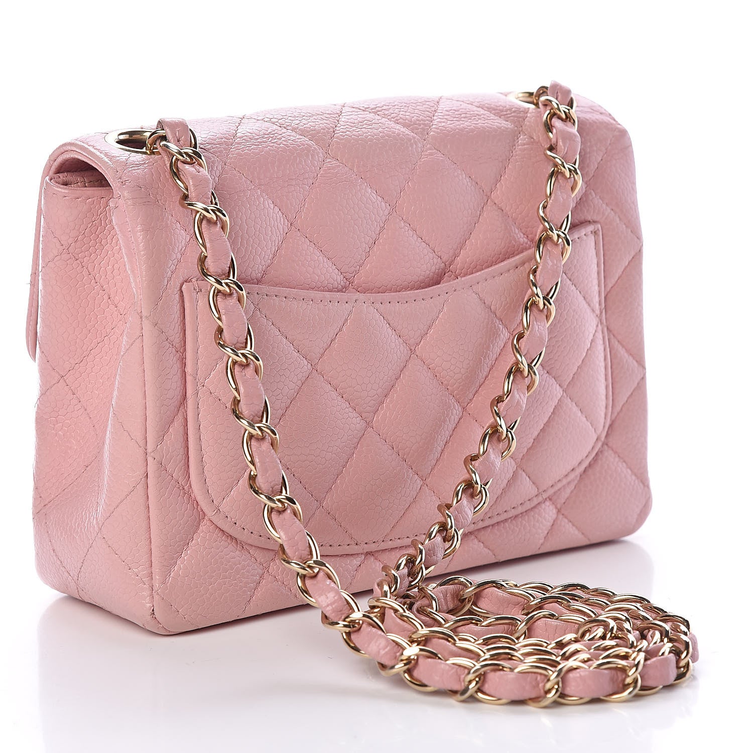 Chanel Caviar Quilted Mini Square Flap Pink 3 of 14