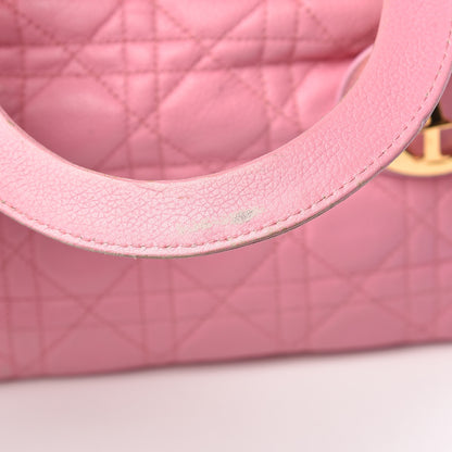 Christian Dior Grained Calfskin Cannage Medium Lady Dior Pink 13 of 22