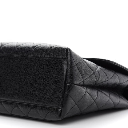 Chanel Caviar Quilted Jumbo Kelly Flap Black 10 of 11