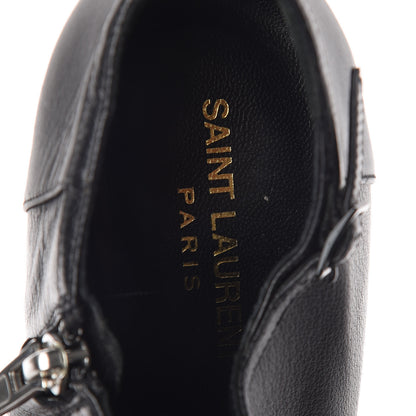 Saint Laurent Calfskin Studded Janis 105 Boots 37.5 Black 10 of 12