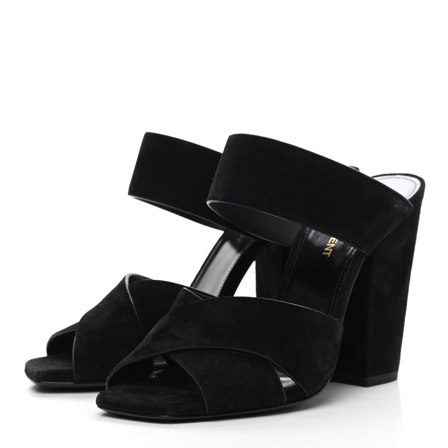 Suede Oak Mule Sandals 37 Black