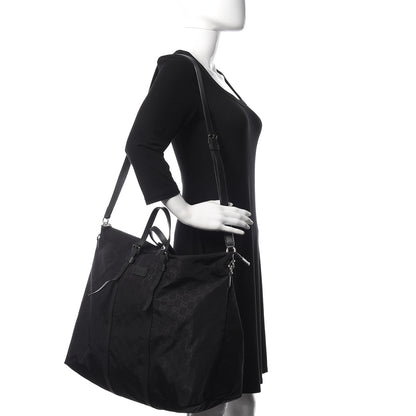 Gucci Nylon Monogram Light Duffle Bag Black 2 of 10