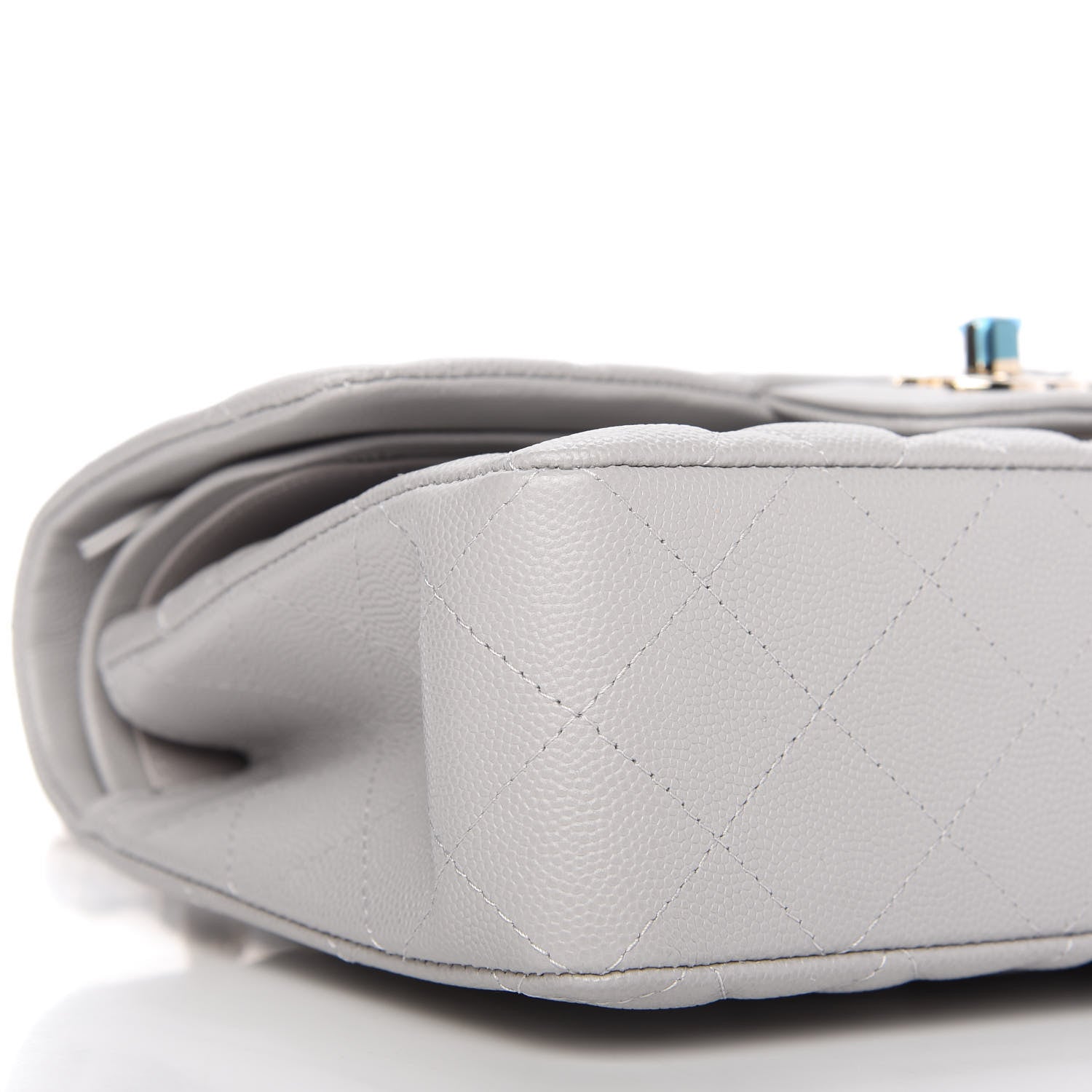 Chanel Caviar Quilted Small Double Flap Grey 6 of 11
