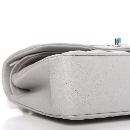 Chanel Caviar Quilted Small Double Flap Grey 6 of 11