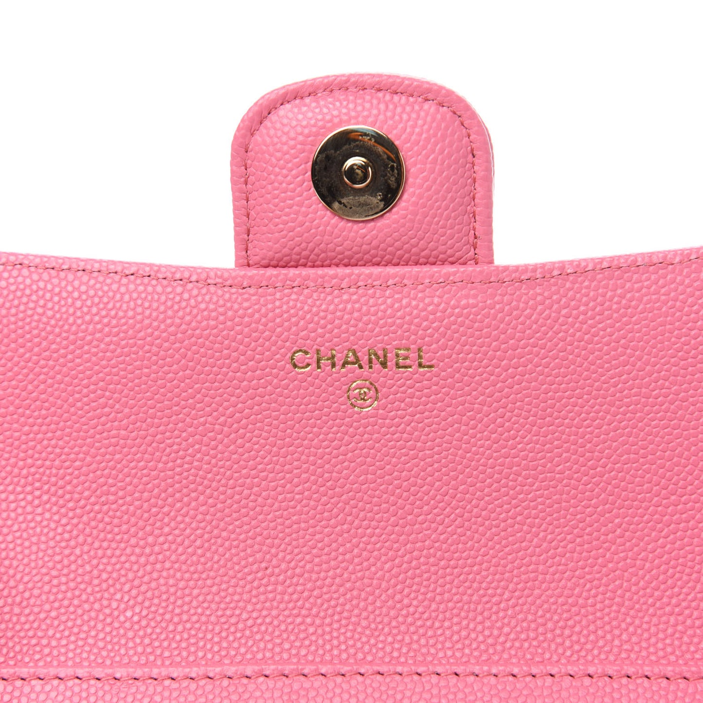Caviar Quilted Glasses Case With Chain Pink