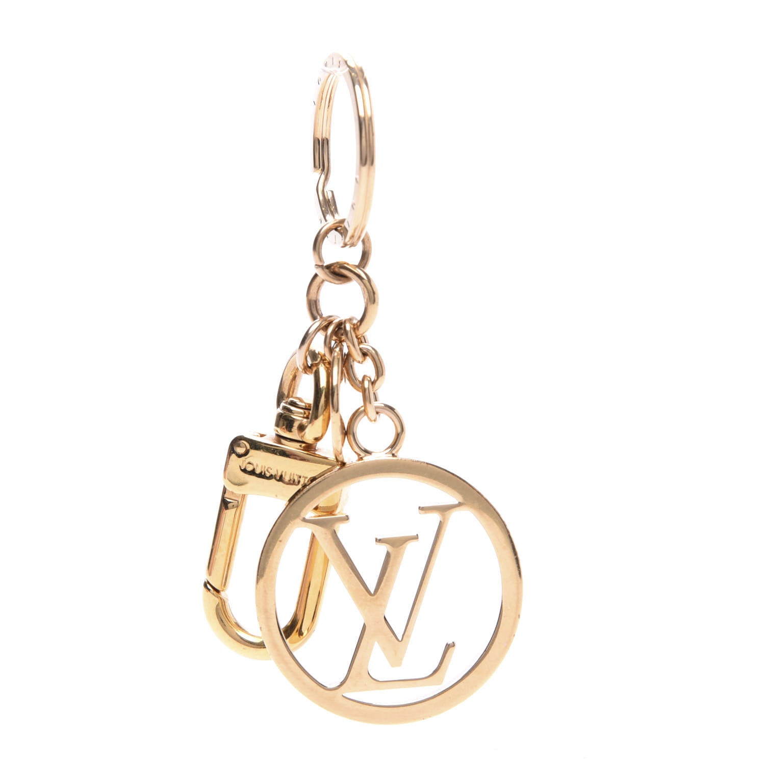 Louis Vuitton LV Circle Bag Charm Key Holder Gold 1 of 5