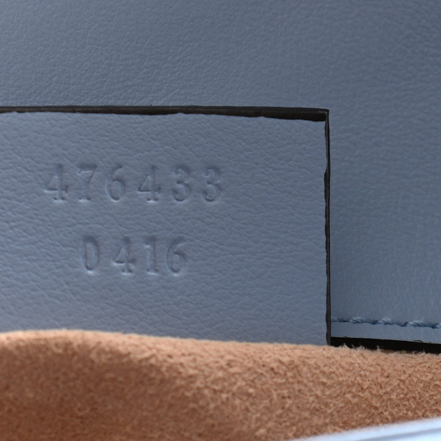 Gucci Calfskin Matelasse Super Mini GG Marmont Shoulder Bag Porcelain Light Blue 7 of 10