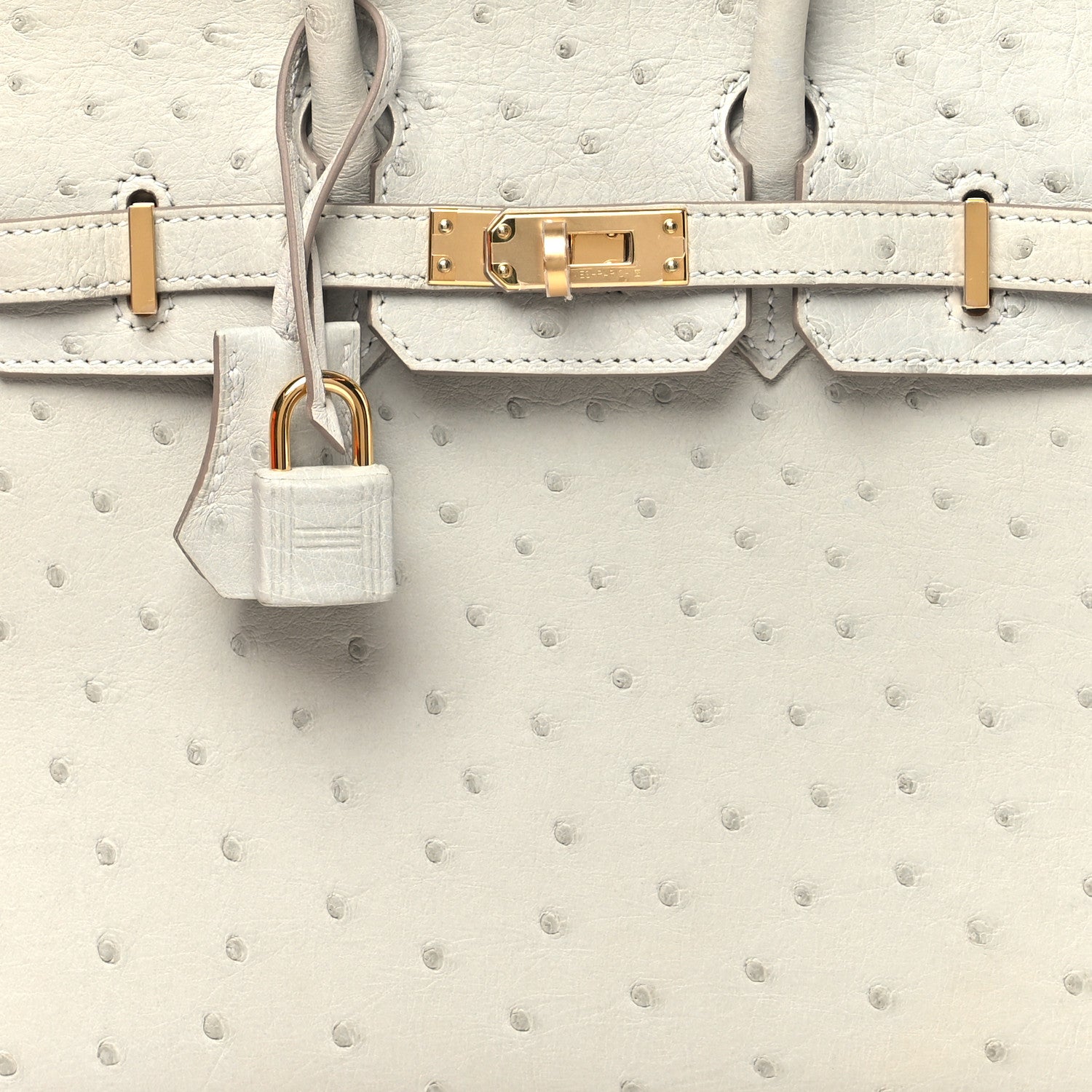 Hermes Ostrich Birkin Sellier 25 Gris Perle 7 of 10