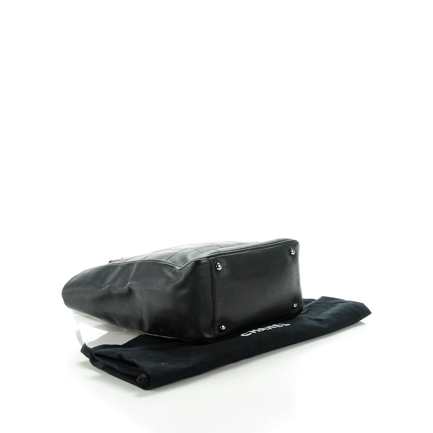 Chanel Caviar Square Stitched Tote Black 4 of 7
