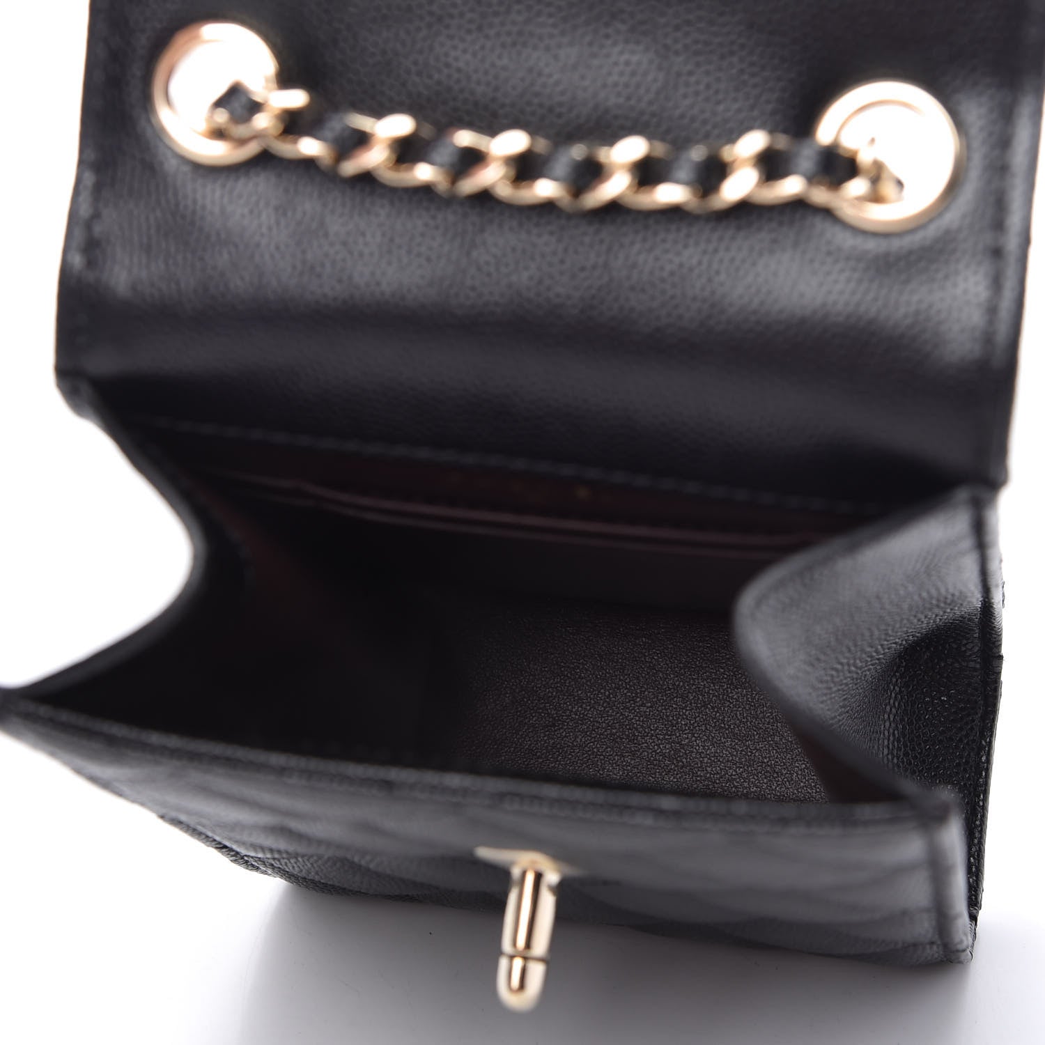 Chanel Caviar Quilted Classic Phone Holder Black 5 of 10