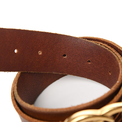 Gucci Faded Calfskin Double G 40mm Belt 80 32 Cuir 4 of 6