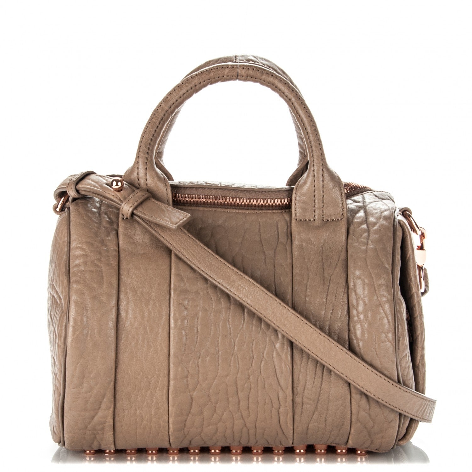 Alexander Wang Pebbled Lambskin Rockie Latte Rose Gold Hardware 1 of 7