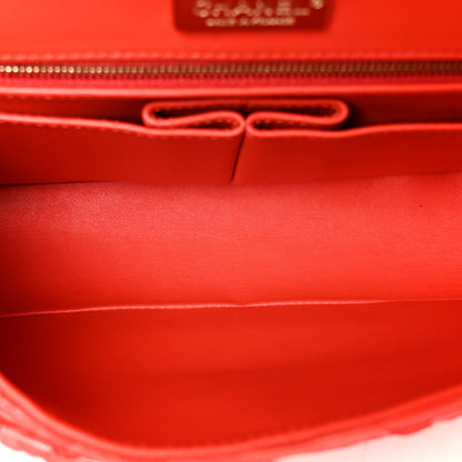 Chanel Snakeskin Medium Double Flap Red 5 of 12