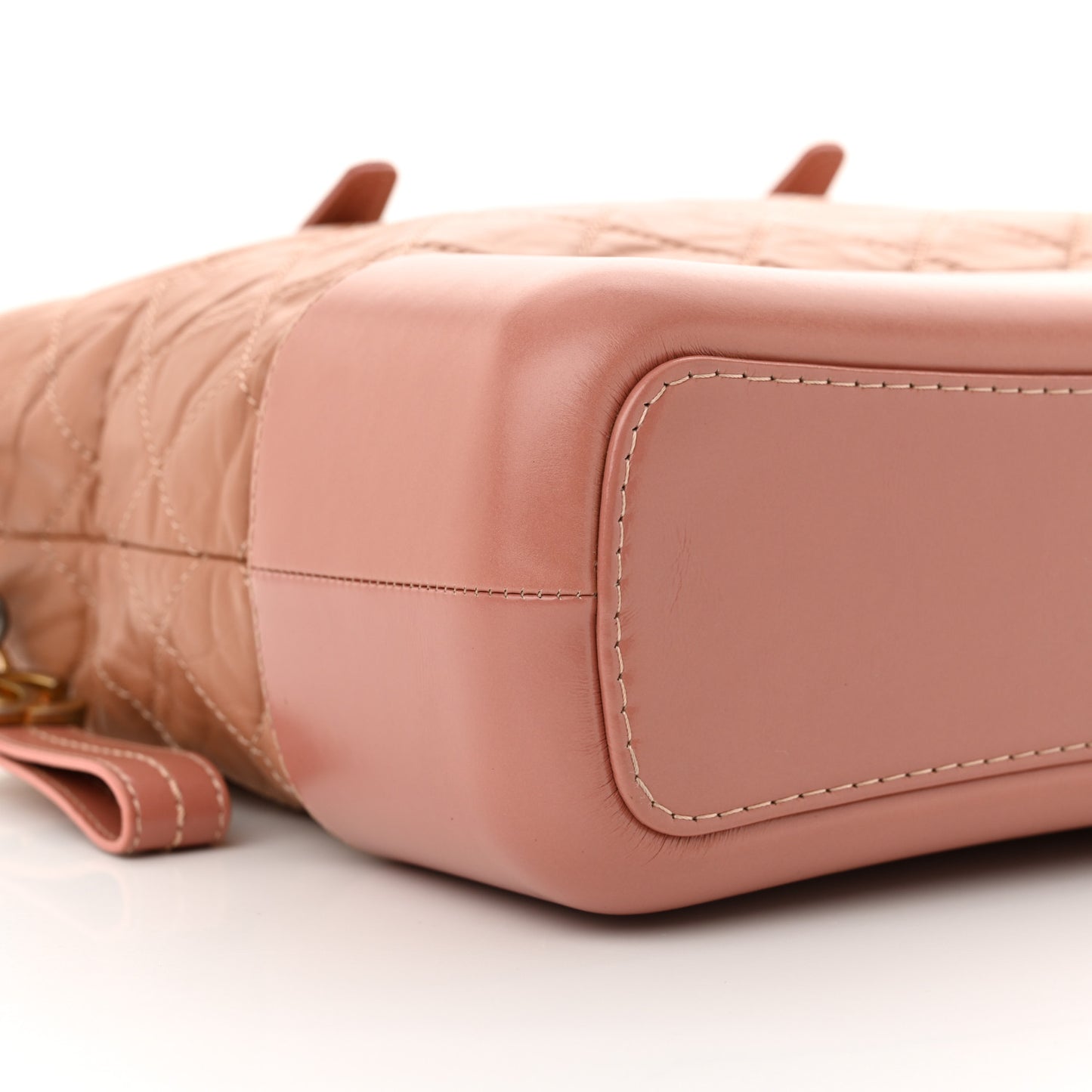 Aged Calfskin Quilted Medium Gabrielle Shopping Tote Pink