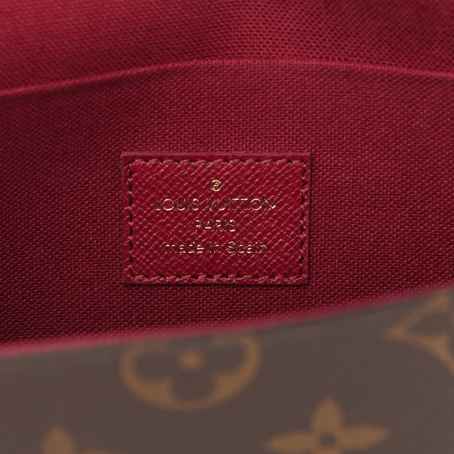 Monogram Pochette Felicie Chain Wallet Fuchsia