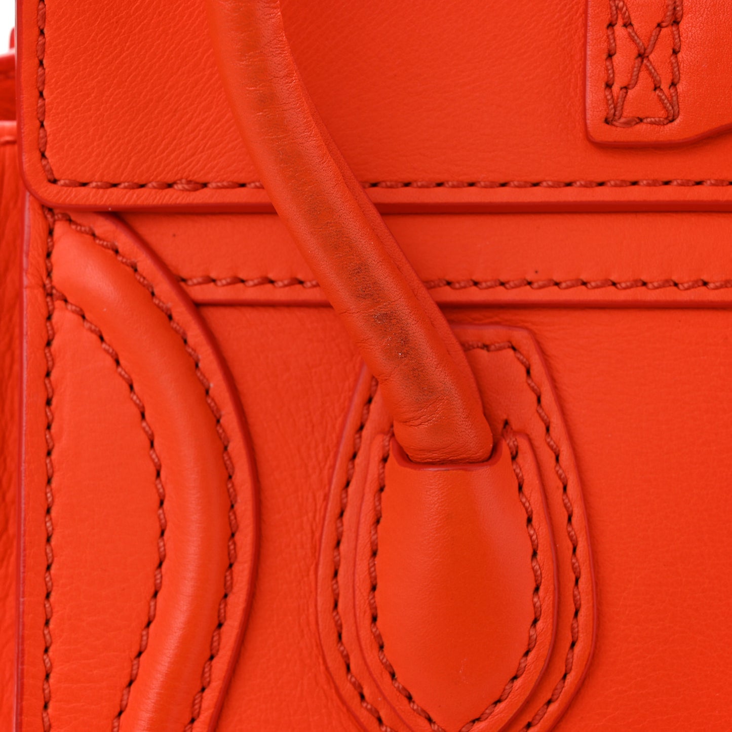 Smooth Calfskin Nano Luggage Fluo Orange