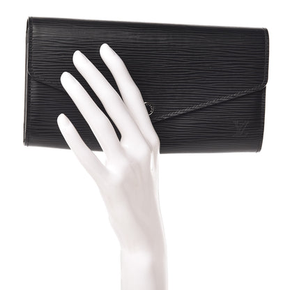 Louis Vuitton Epi Sarah Wallet NM Black 2 of 13