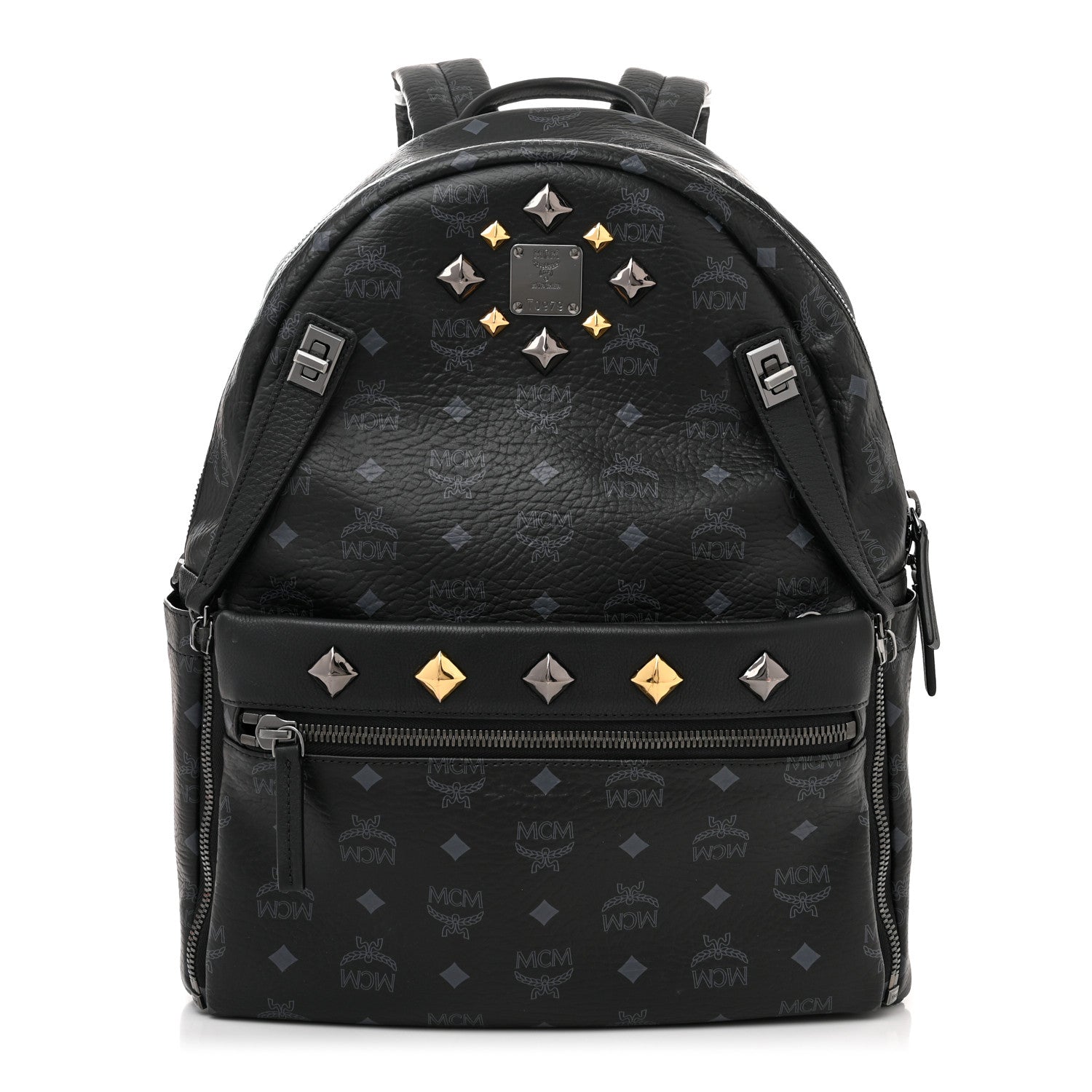 MCM Visetos Medium Stark Backpack Black 3 of 12