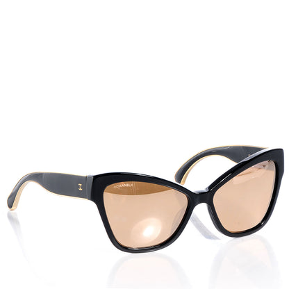 Chanel Acetate CC Cat Eye Sunglasses 5271 Black Gold 3 of 6