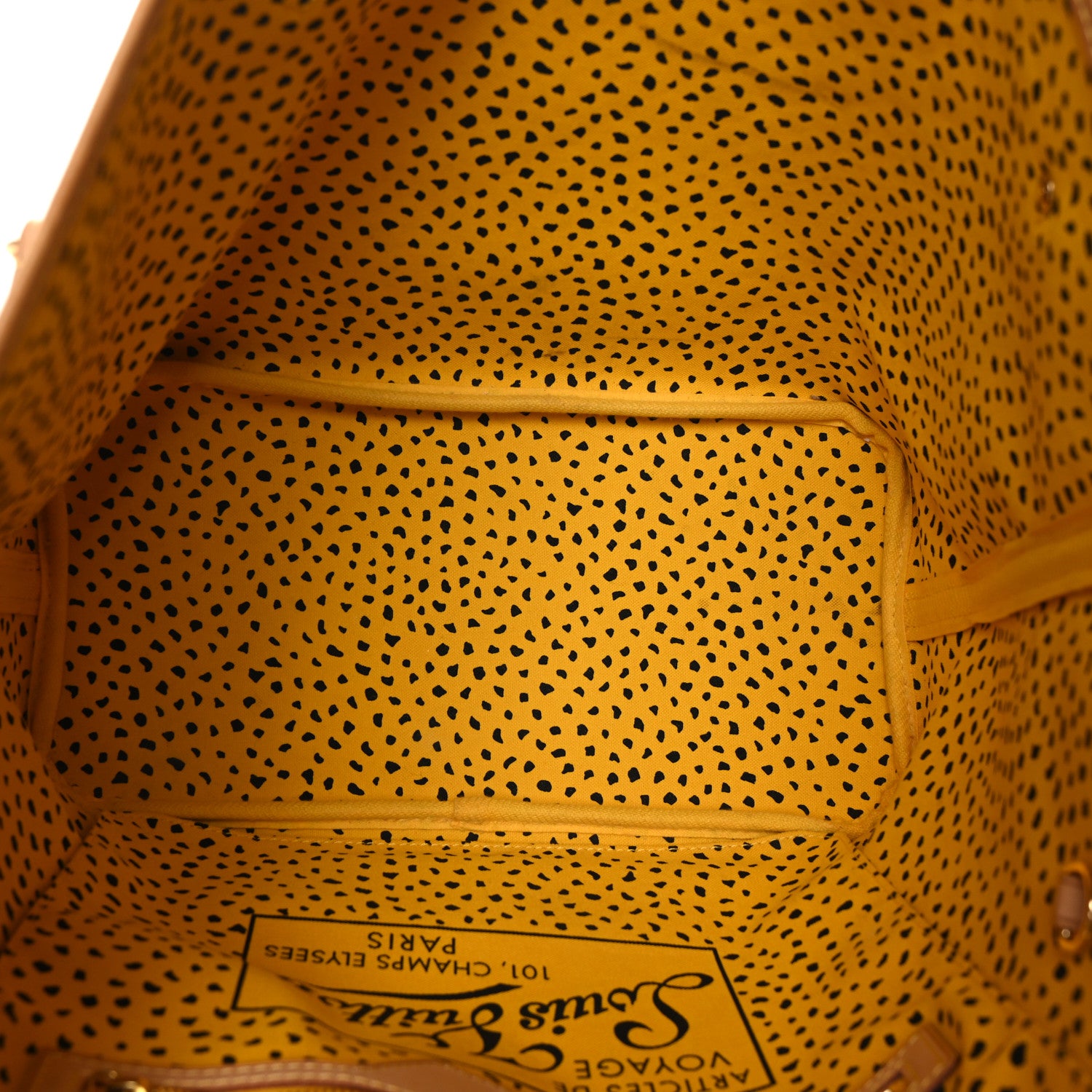 Louis Vuitton Monogram Kusama Waves Neverfull MM Yellow 5 of 9