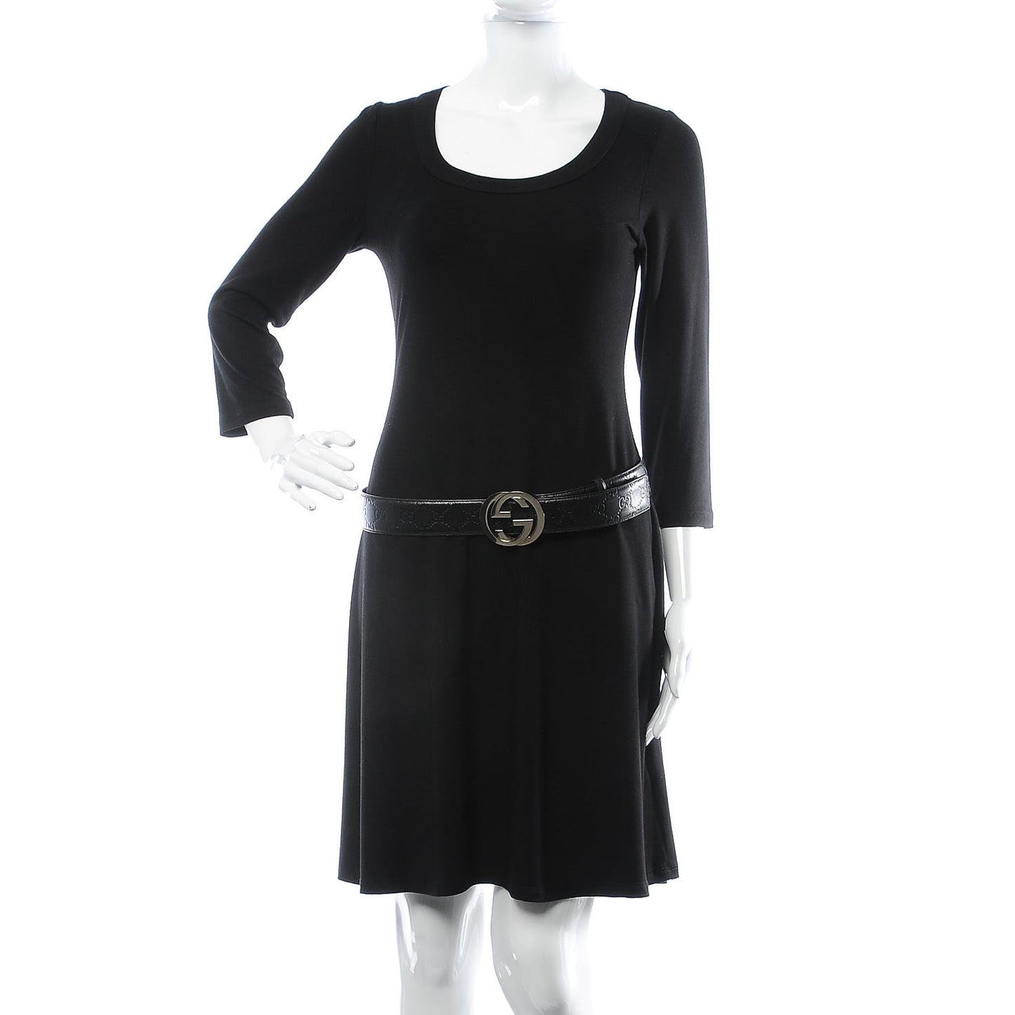Guccissima Interlocking G Belt 90 36 Black