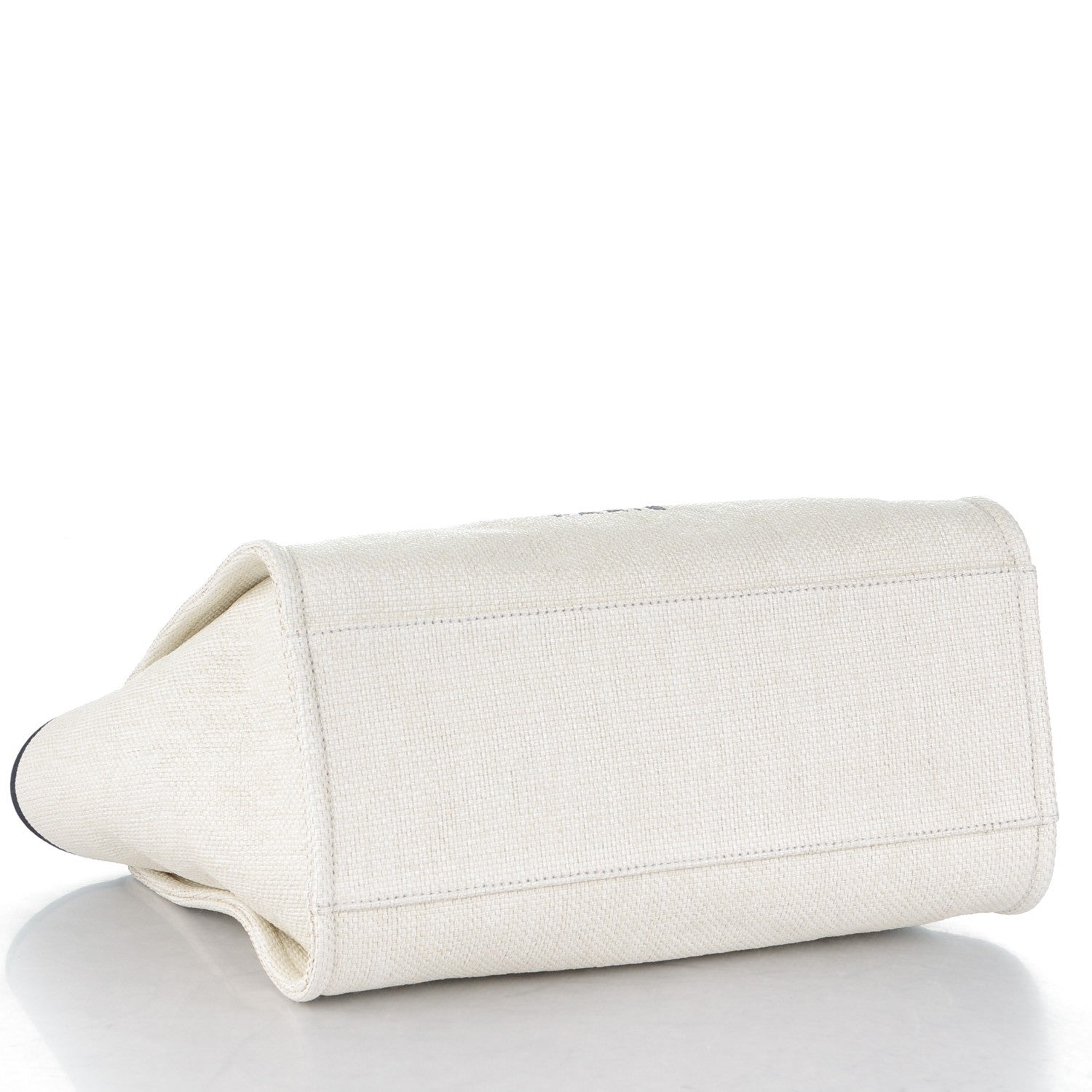 Chanel Canvas Large Deauville Tote White Navy 4 of 7