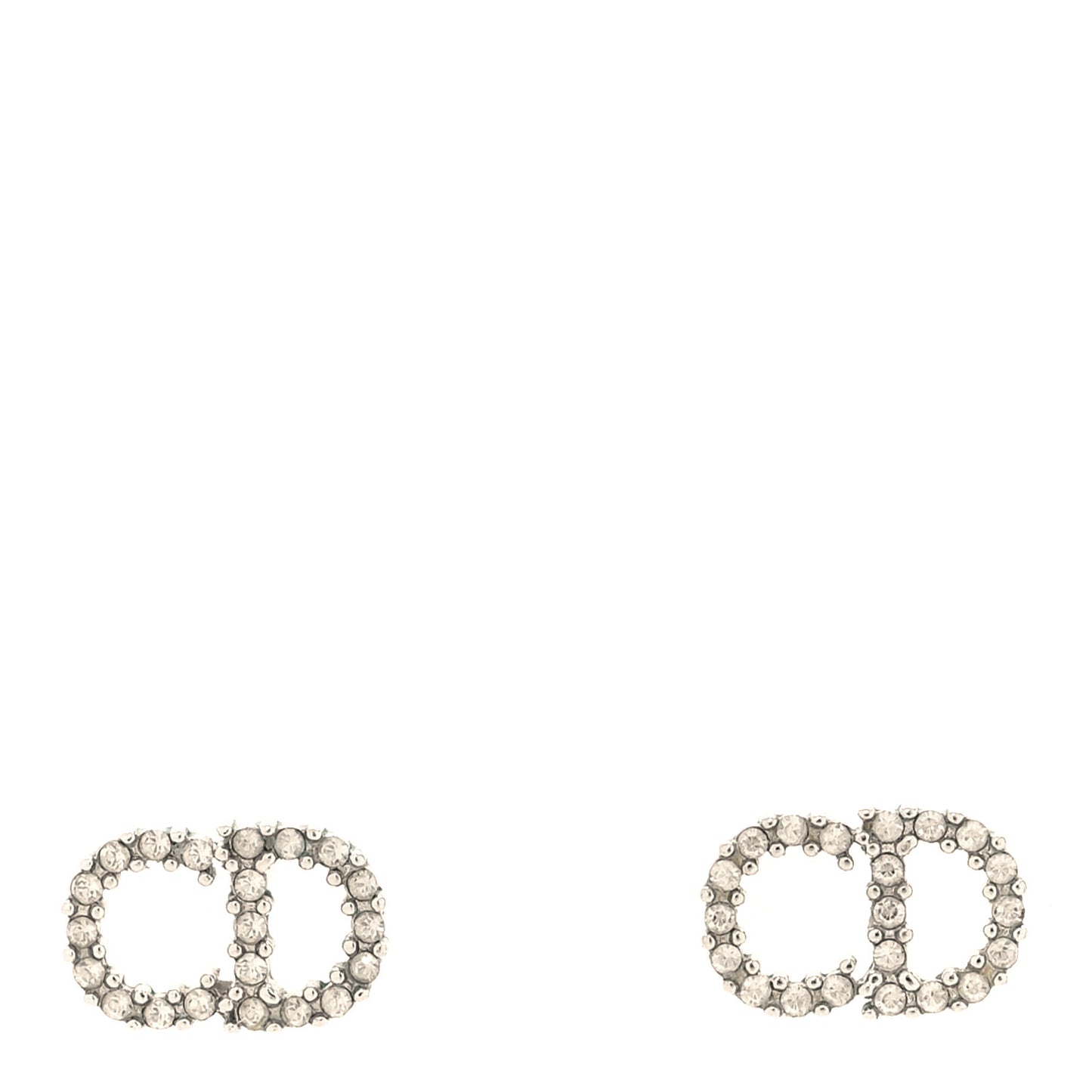 Strass Crystal CD Earrings Silver